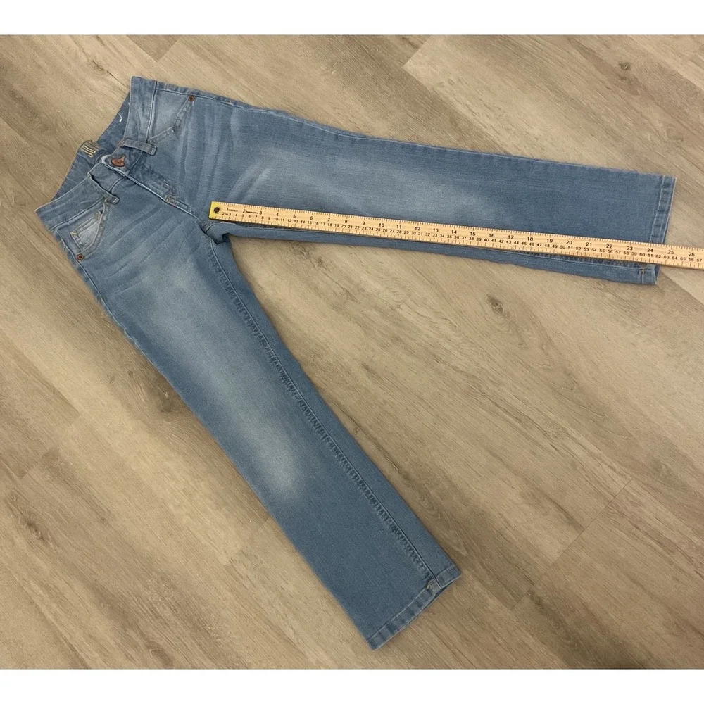 Justice Girls Size 8 Mid Rise Skinny Jeans Light Wash Blue Denim Stretch Pants